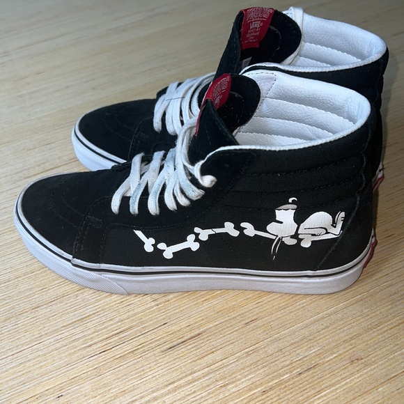 Vans X Peanuts Sk8-Hi Reissue Suede/Canvas Sneakers Size 8.5 Woman's - Picture 8 of 12